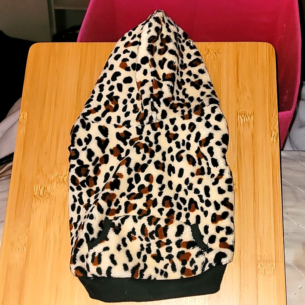 Small Leopard print jacket for dog